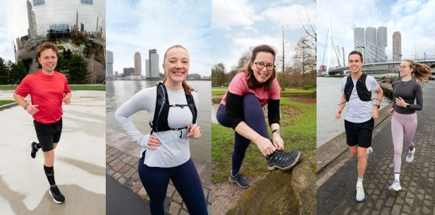 Renners trainen voor marathon Rotterdam