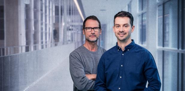 Onderzoeker Colin Jacobs en donateur Jeroen