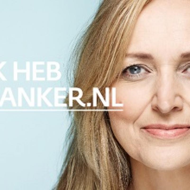 Vrouw met tekst "Ik heb kanker.nl"