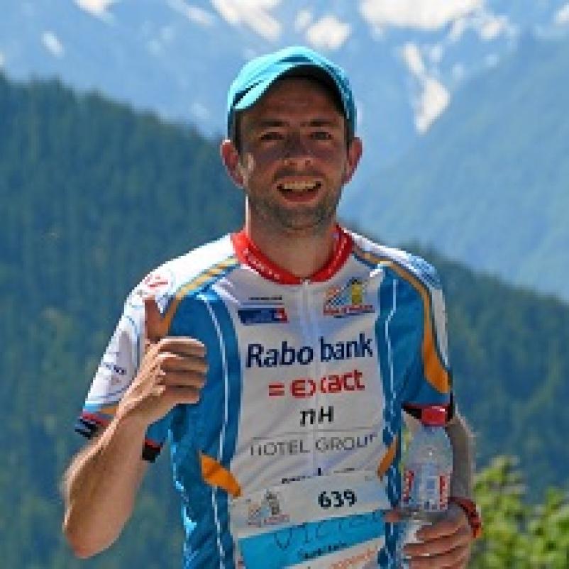 Victor op de Alpe d'Huez