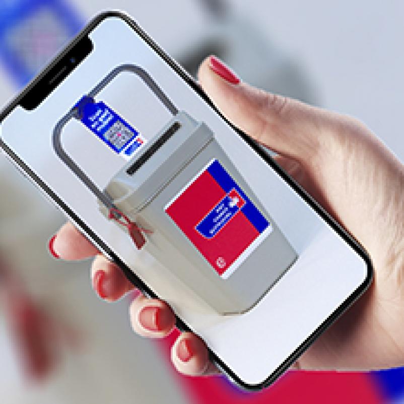 Donatiebox op mobiele telefoon