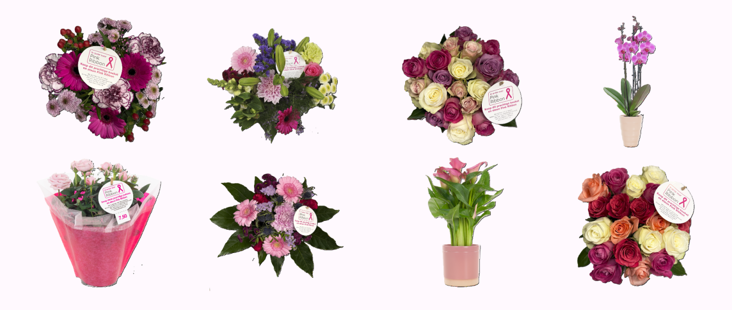 AH bloemen en planten in actie voor Pink Ribbon
